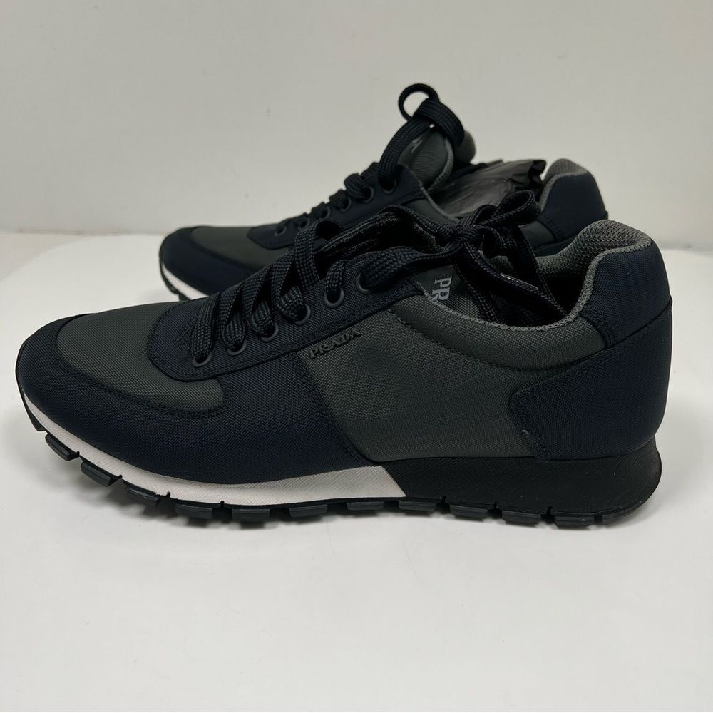 PRADA Nylon Matchrace Sneakers - 4E2942 - Navy Blue Gren - US 7 - Picture 4 of 9